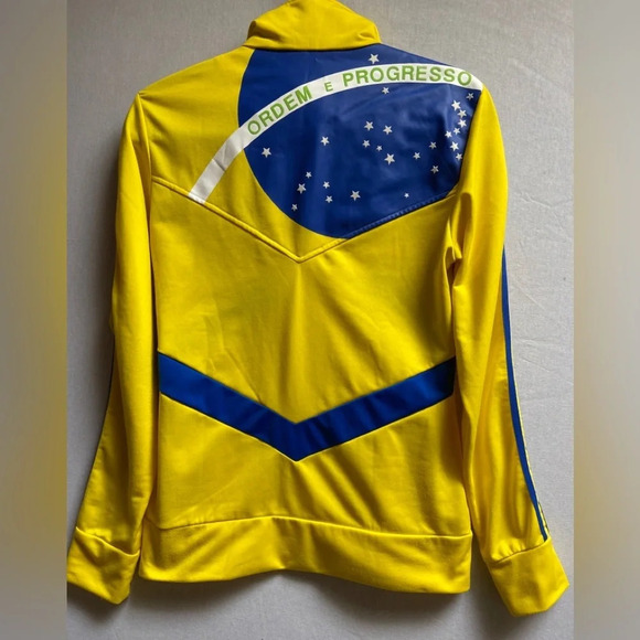 Adidas Brazil Track full zip jacket Sz 38/ M - Picture 3 of 12
